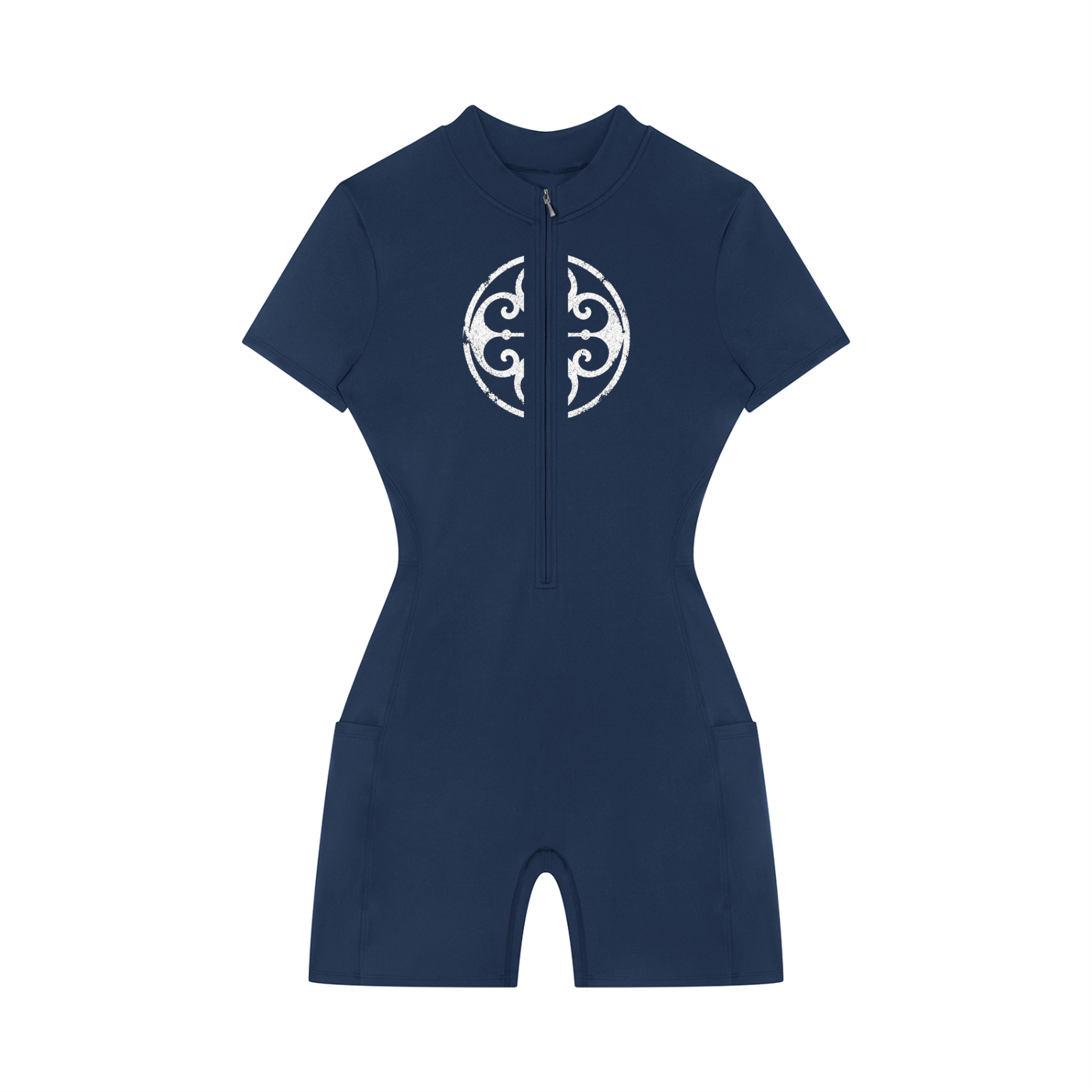 Ladies Zip Romper  - Blue