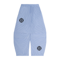 Unisex Vertical Stripe Drawstring Barrel Pants