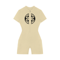 Ladies Zip Romper - Apricot