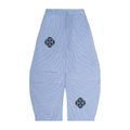 Unisex Vertical Stripe Drawstring Barrel Pants