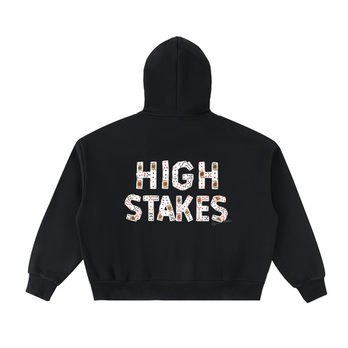 ALL IN Fleeced Full-Zip Boxy Hoodie