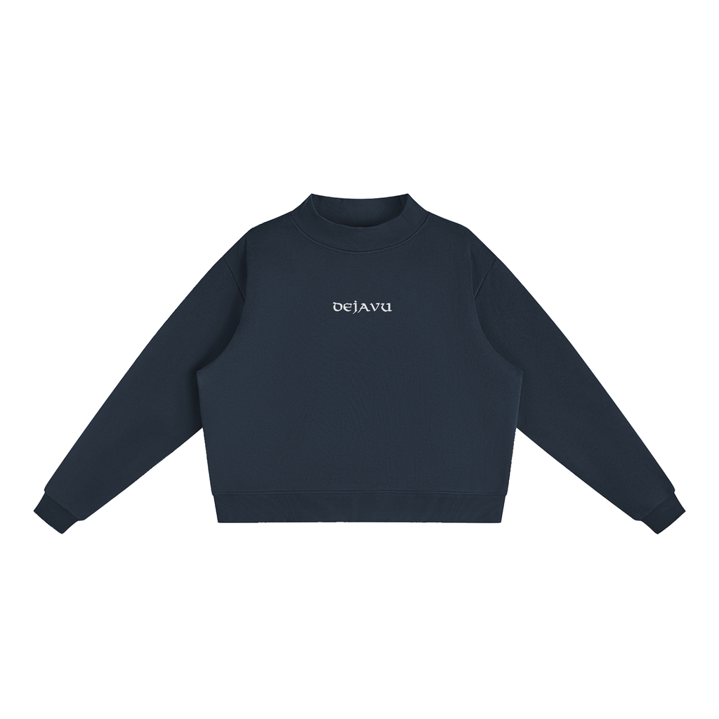 Essential Mock-Neck Crew Sweatshirt