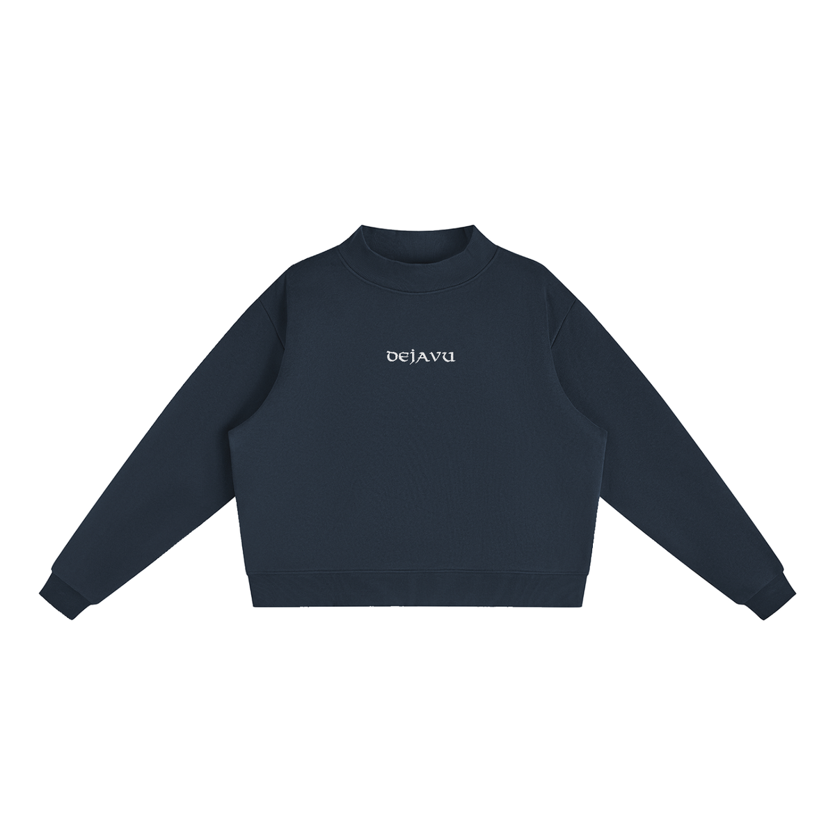 Essential Mock-Neck Crew Sweatshirt
