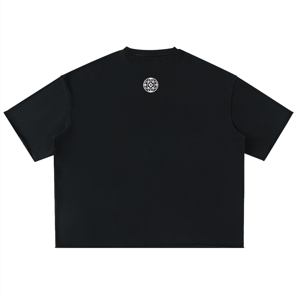 Washed Rolled Hem Half Sleeve T-Shirt