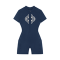Ladies Quarter-Zip Romper - Blue
