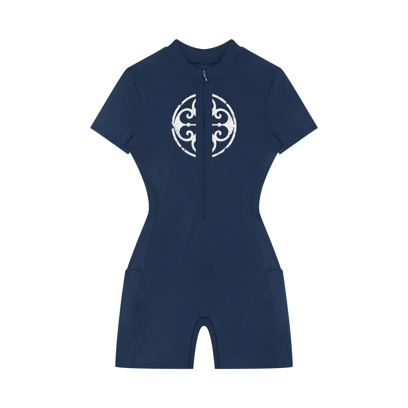 Ladies Zip Romper  - Blue