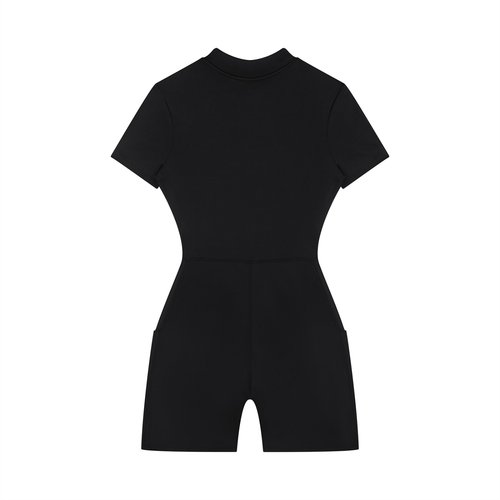 Ladies Zip Romper - Black