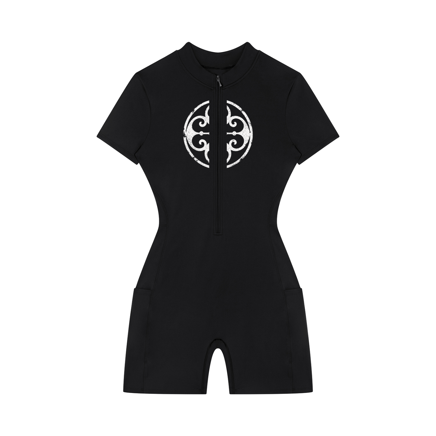 Ladies Zip Romper - Black