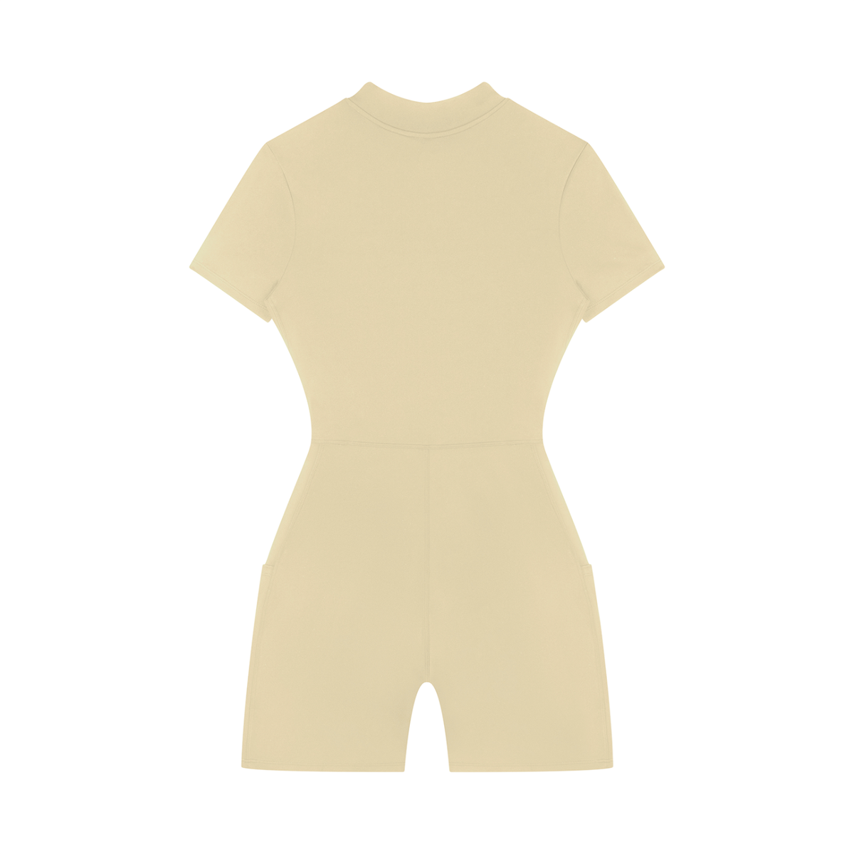 Ladies Zip Romper - Apricot