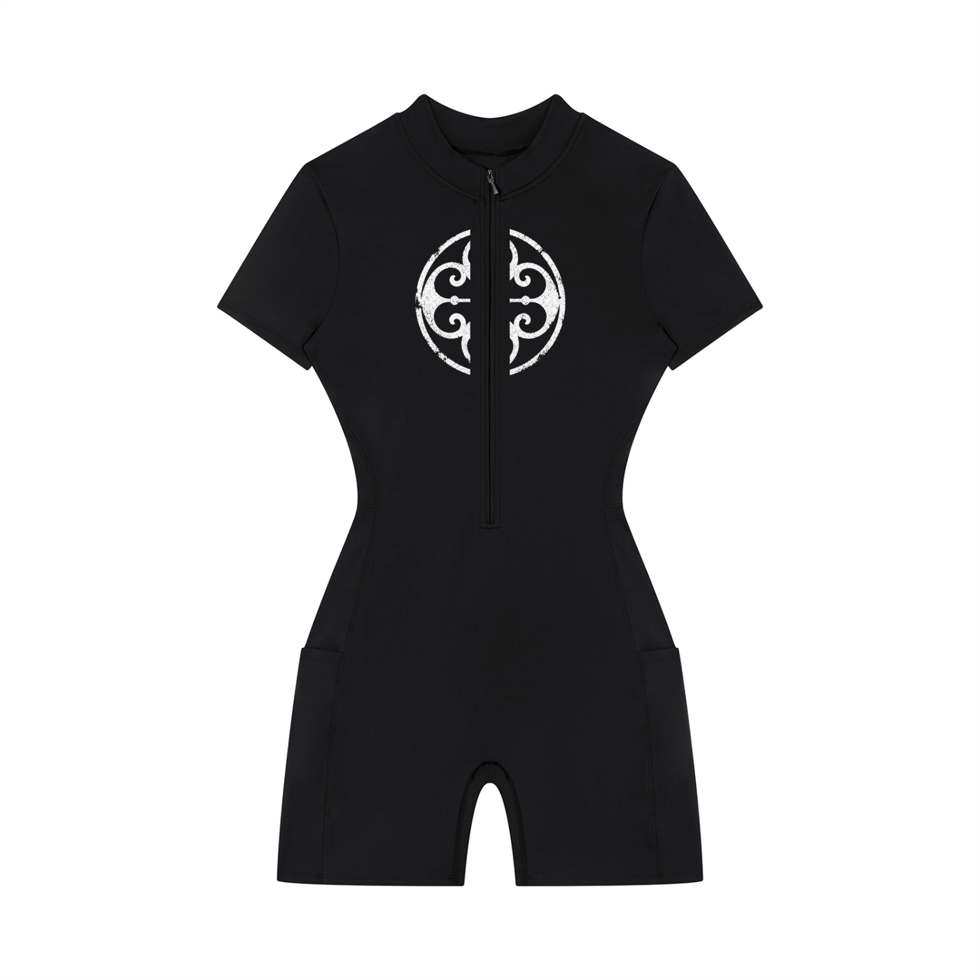 Ladies Zip Romper - Black
