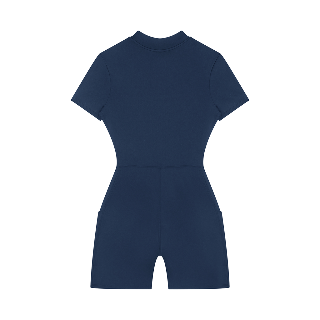Ladies Zip Romper  - Blue