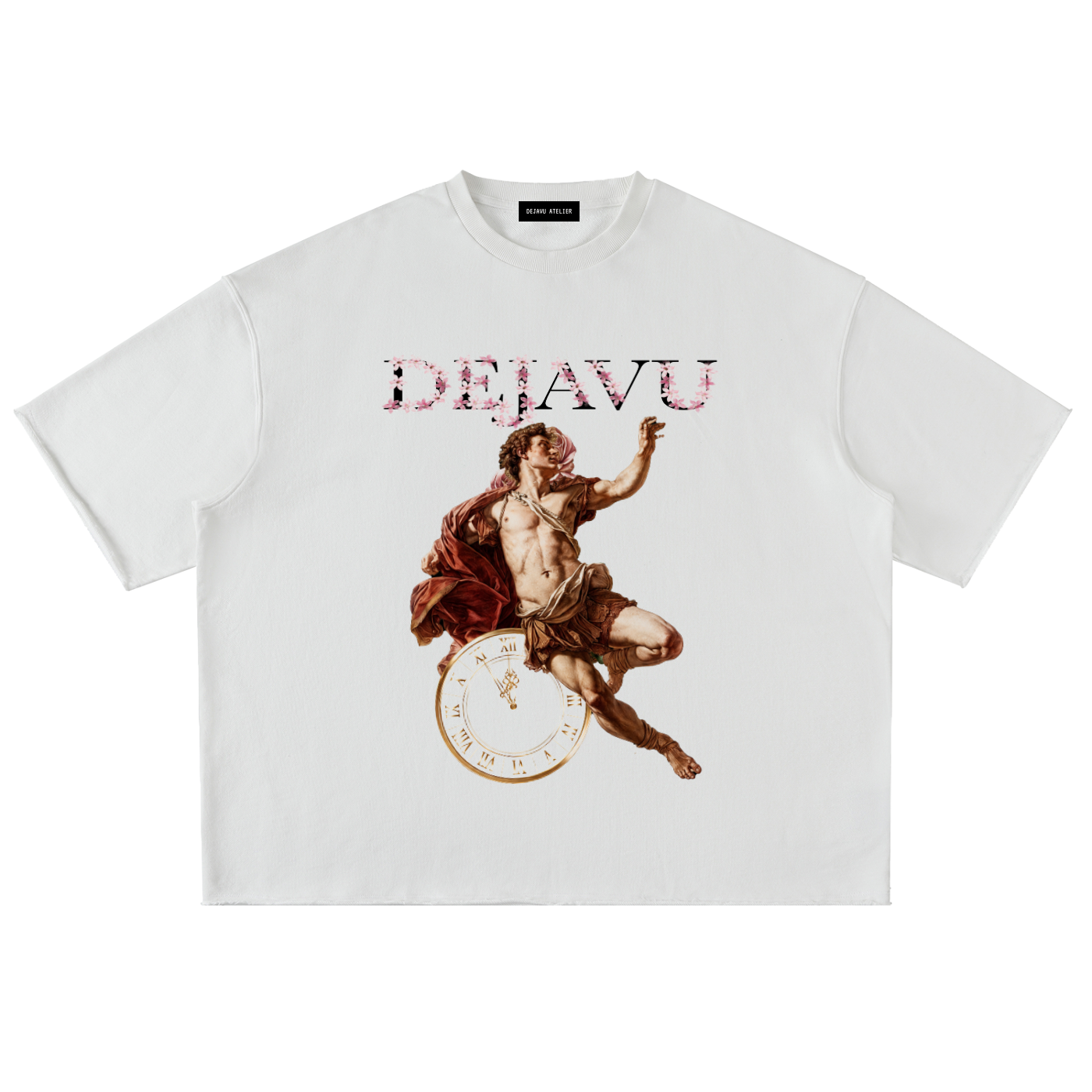 Washed Rolled Hem Half Sleeve T-Shirt