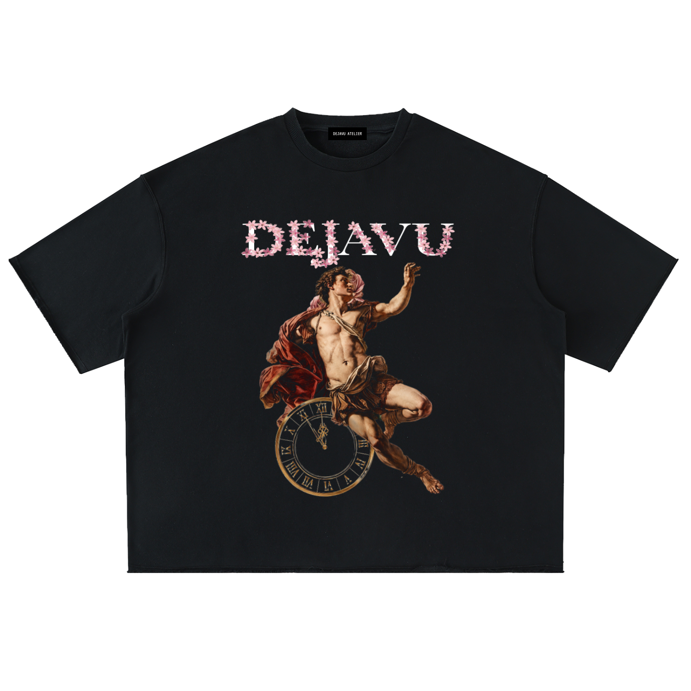 Washed Rolled Hem Half Sleeve T-Shirt
